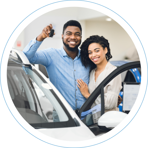 couple holding car keys
