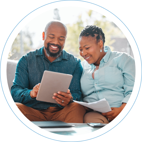 Homeowners looking over insurance options for their home