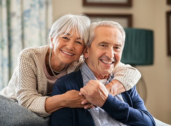 Older couple happy